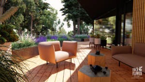 leśny taras na dachu