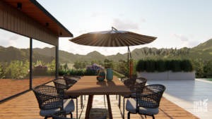 wakacyjny ogród w górach