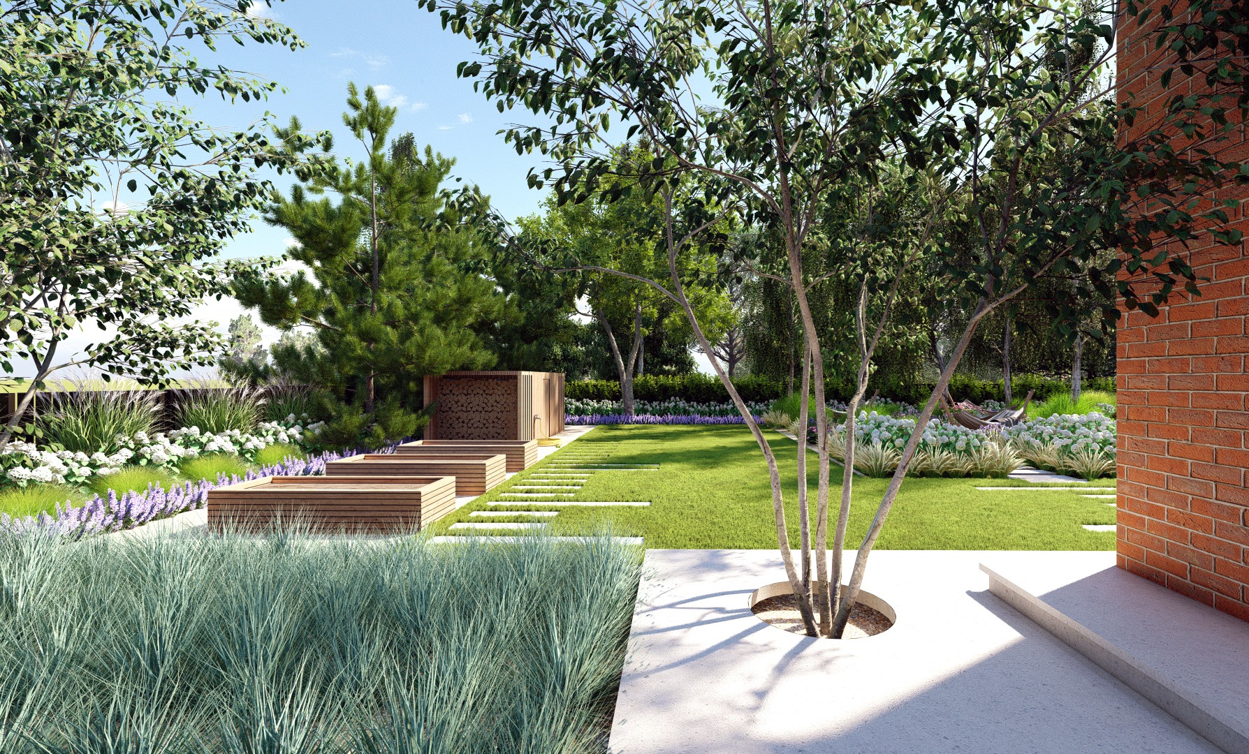 Nowoczesny ogród na Pomorzu