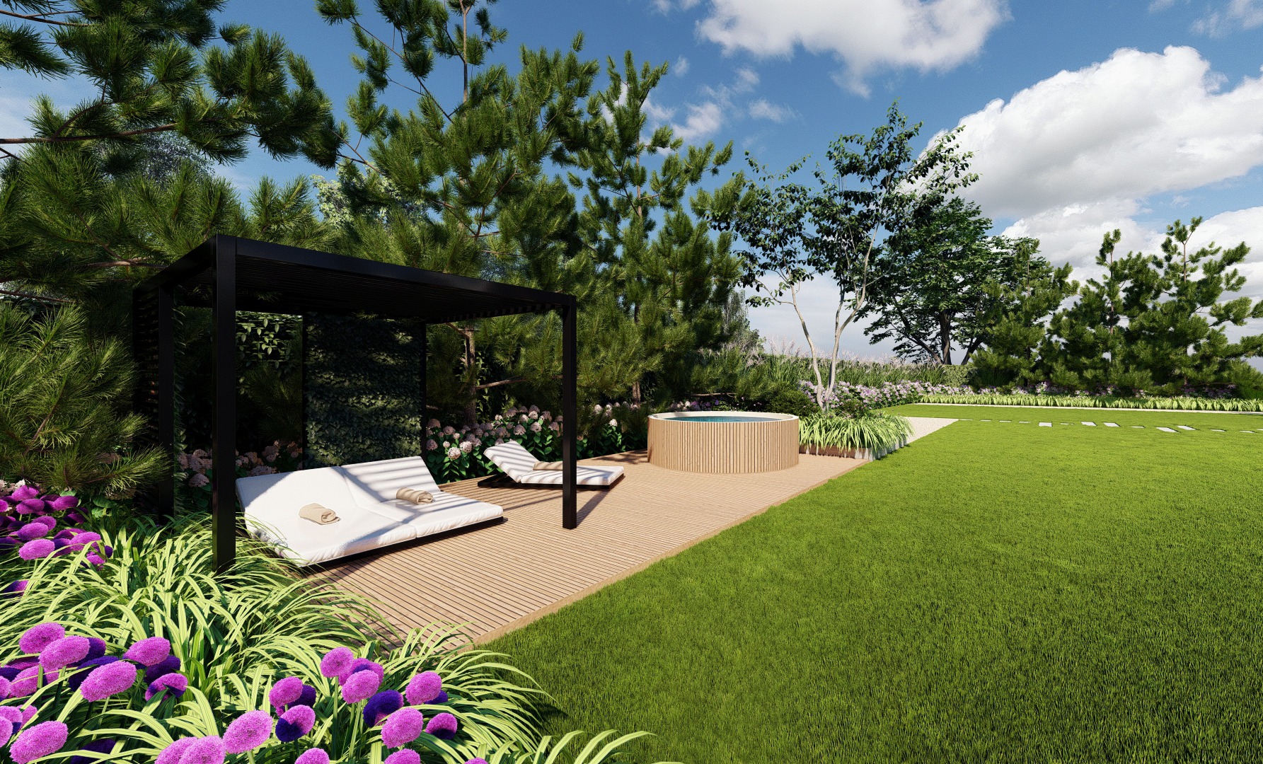 Nowoczesny ogród na Pomorzu