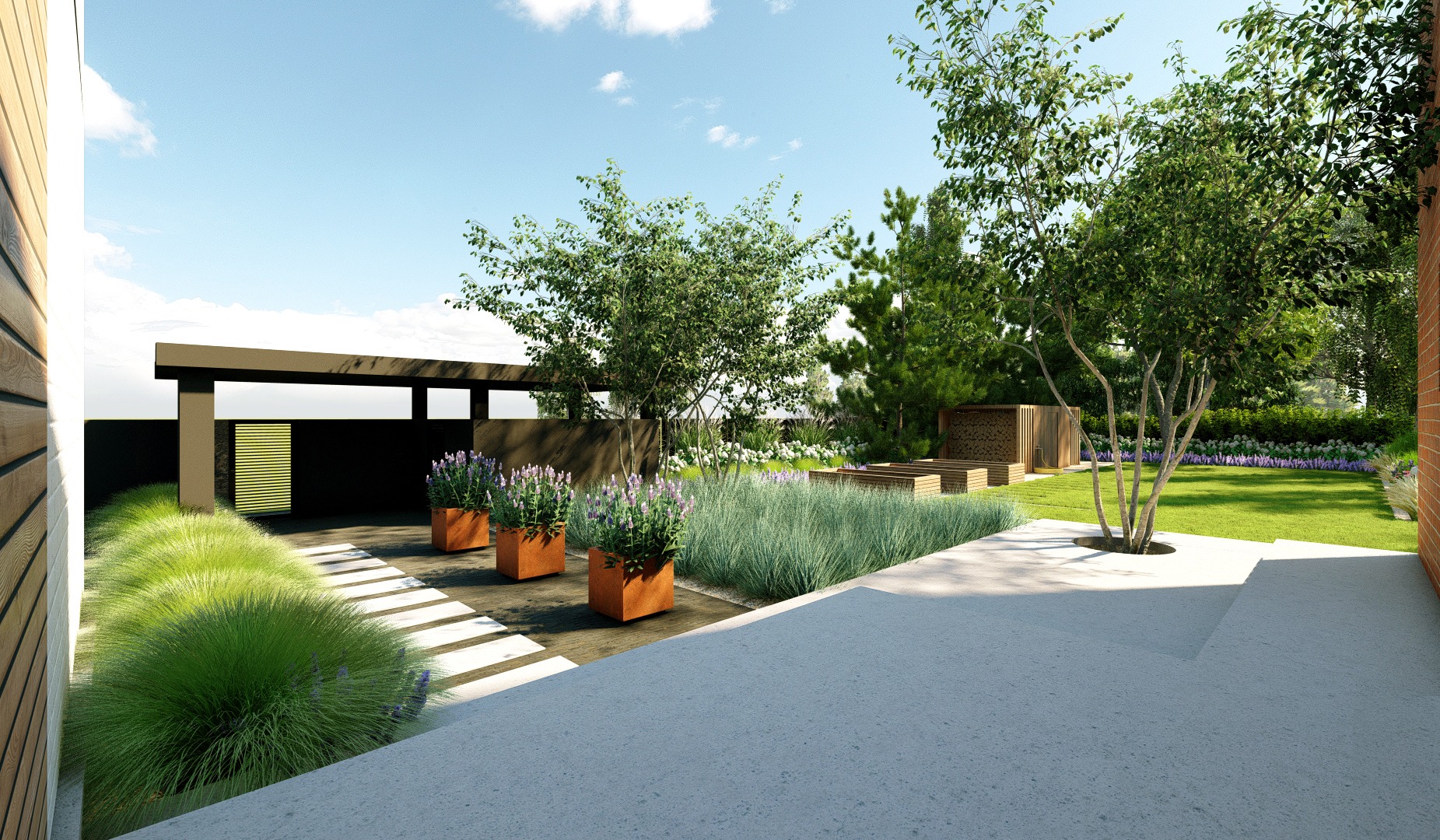 Nowoczesny ogród na Pomorzu