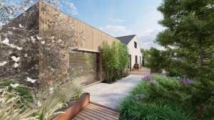 nowoczesny ogród, Poznań, projektowanie ogrodów Poznań, ogród nowoczesny Poznań, ogród eklektyczny, ogród pełen rozrywek, płyty w ogrodzie, drewno w odrodzie, trawy w ogrodzie, bambusy w ogrodzie, architektura krajobrazu Poznań, projektant ogrodów Poznań