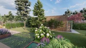 ogród z nutą eklektyzmu