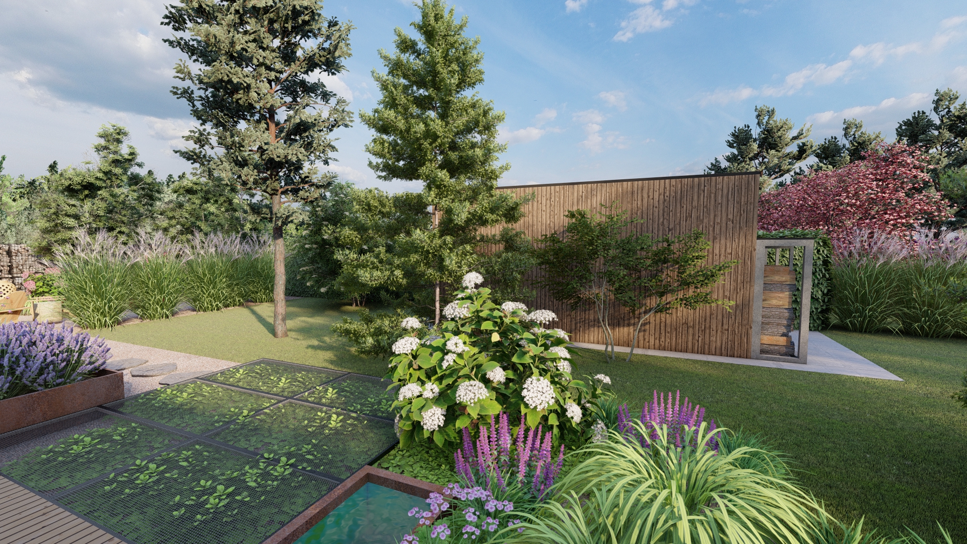 ogród z nutą eklektyzmu