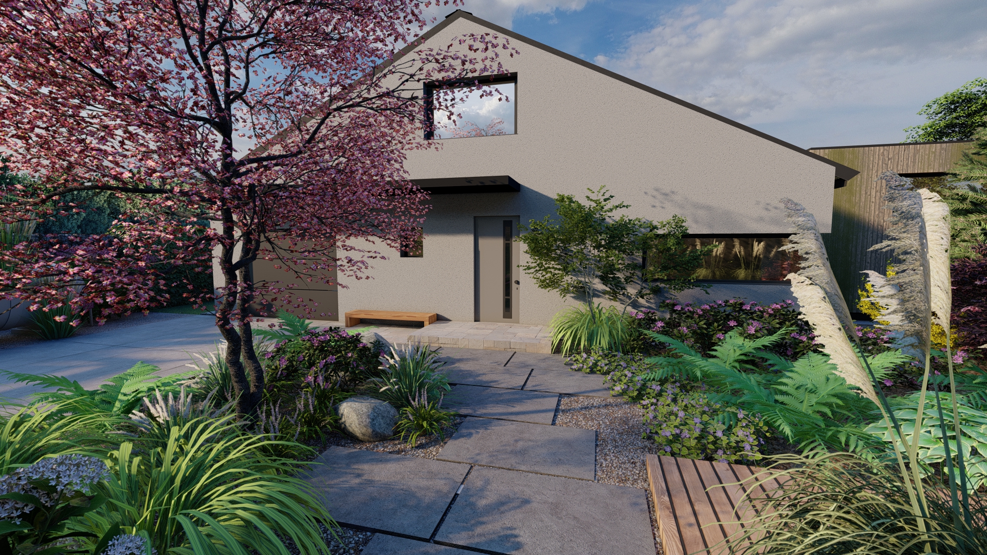 ogród z nutą eklektyzmu