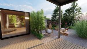 ogród z nutą eklektyzmu