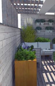 projekt balkonu - aranżacja balkonu - nowoczesny balkon