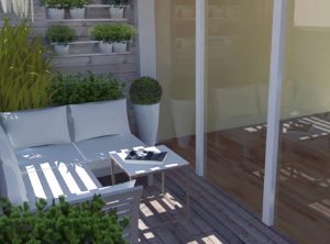 projekt balkonu - aranżacja balkonu - nowoczesny balkon