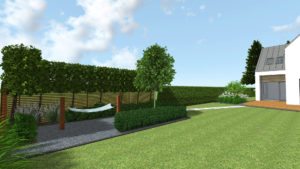 nowoczesne ogrody - projektowanie ogrodów Poznań - strzyżone graby