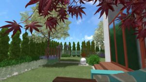 niewielki ogród przy szeregowcu, projekt ogrodu przy szeregowcu, ogród nowoczesny