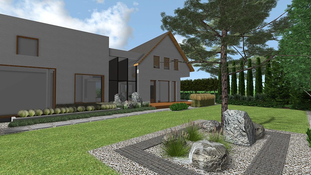 nowoczesne ogrody - ogrody geometryczne - ogród skandynawski