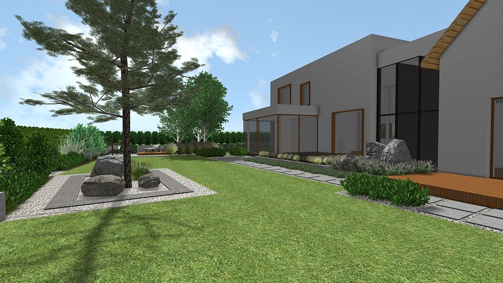 nowoczesne ogrody - ogrody geometryczne - ogród skandynawski