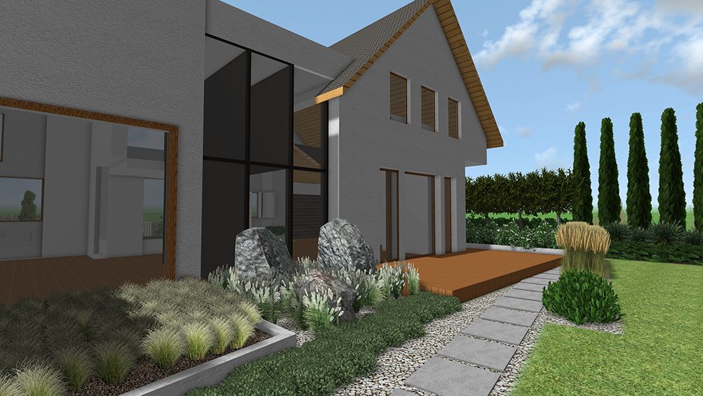 nowoczesny ogród - ogrody geometryczne - ogród skandynawski