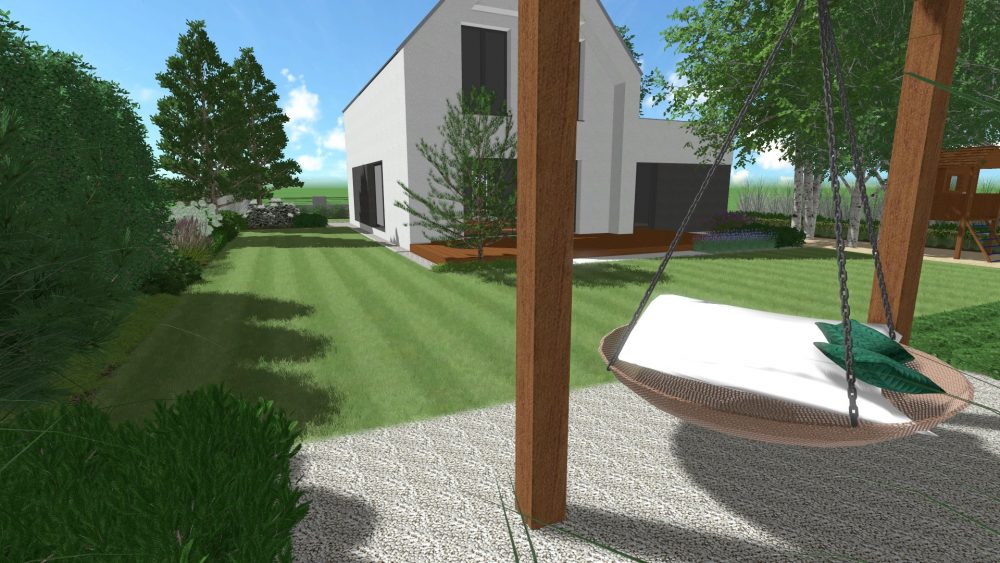 ogród skandynawski - orle gniazdo - nowoczesne ogrody