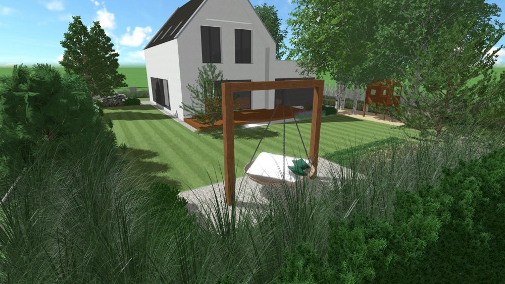 ogród skandynawski - orle gniazdo - nowoczesne ogrody