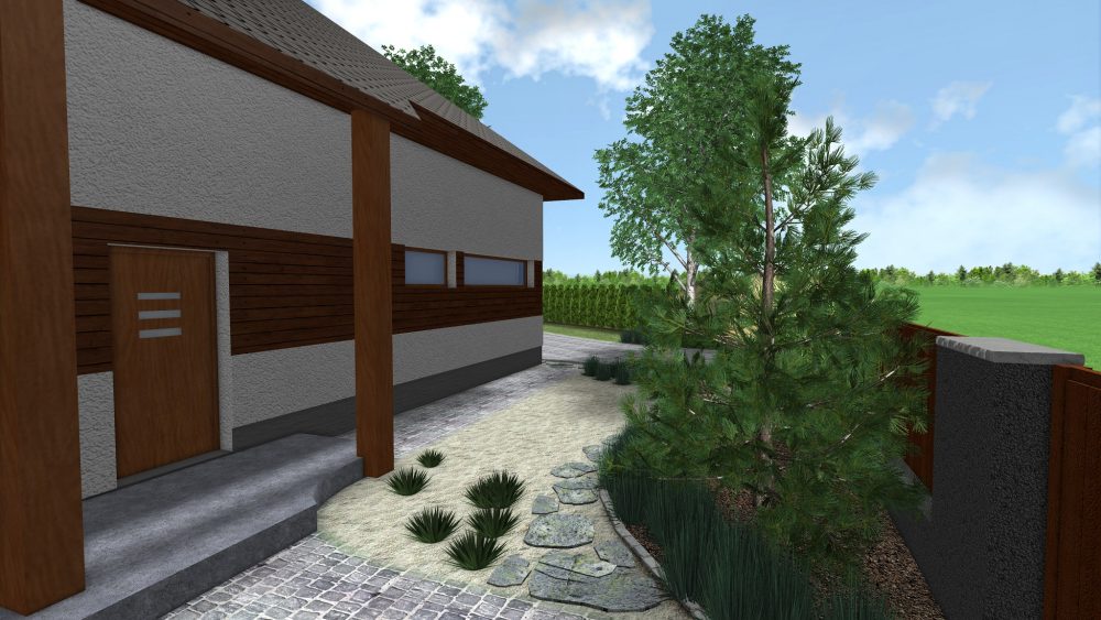 ogród leśny, ogród naturalistyczny, front ogrodu