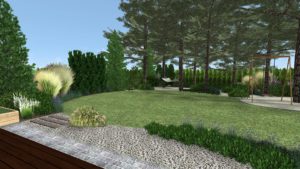 ogród leśny, ogród naturalistyczny, projekt ogrodu leśnego