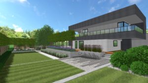 projekt nowoczesneg ogrodu Leszno Wrocław murki betonowe strzyżone graby projektowanie ogrodów poznań architektura krajobraz rockandflowerstudio rfstudio (4)