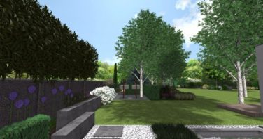 ogród nowoczesny, projekt nowoczesnego ogrodu , ogród geometryczny