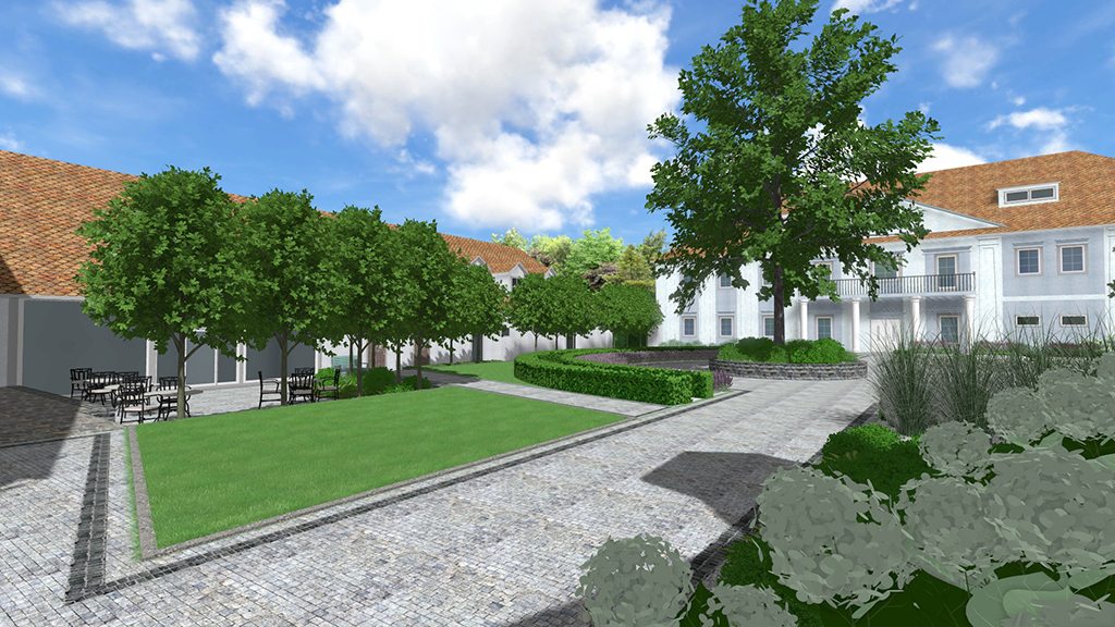 projekt ogrodu przy zabytkowej rezydencji Plzeń czechy projekt ogrodu zabytkowa zieleń Rockandflower studio rfstudio architektura krajobrazu