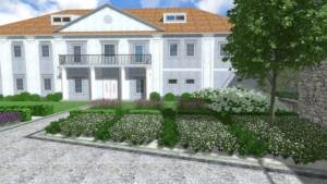 projekt ogrodu przy zabytkowej rezydencji Plzeń czechy projekt ogrodu zabytkowa zieleń Rockandflower studio rfstudio architektura krajobrazu