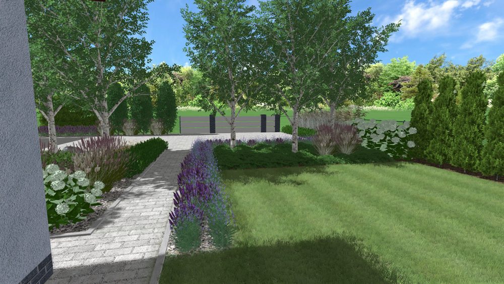 ogrody nowowczesne, ogrody naturalistyczne, projekty ogrodów przydomowych