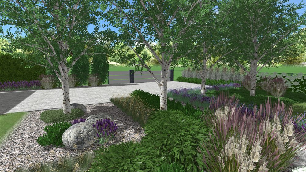 ogrody nowowczesne, ogrody naturalistyczne, projekty ogrodów przydomowych