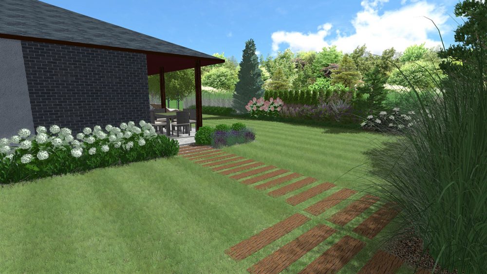 ogrody nowowczesne, ogrody naturalistyczne, projekty ogrodów przydomowych