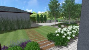 ogrody nowowczesne, ogrody naturalistyczne, projekty ogrodów przydomowych