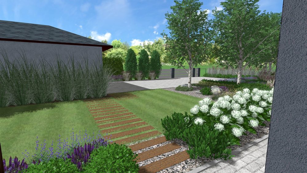 ogrody nowowczesne, ogrody naturalistyczne, projekty ogrodów przydomowych