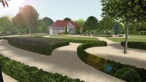 zagospodarowanie zieleni przy dworku - zabytkowe założenia ogrodowe - ogrody eleganckie