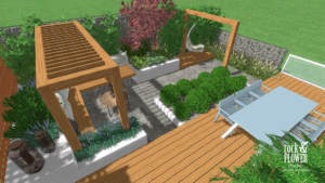 projekt tarasowego ogrodu, projekt małego ogrodu Poznań, ogrody Poznań, projektowanie ogrodów Poznań, architekt krajobrazu Poznań (1)
