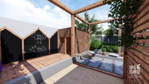 mały nowoczesny ogród w Poznań, projekt ogrodu Poznań, Rockandflower studio