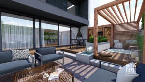 mały nowoczesny ogród w Poznań, projekt ogrodu Poznań, Rockandflower studio