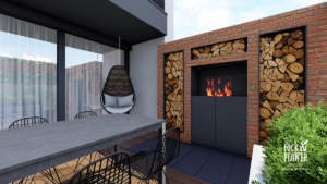 mały nowoczesny ogród w Poznań, projekt ogrodu Poznań, Rockandflower studio