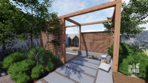 mały nowoczesny ogród w Poznań, projekt ogrodu Poznań, Rockandflower studio