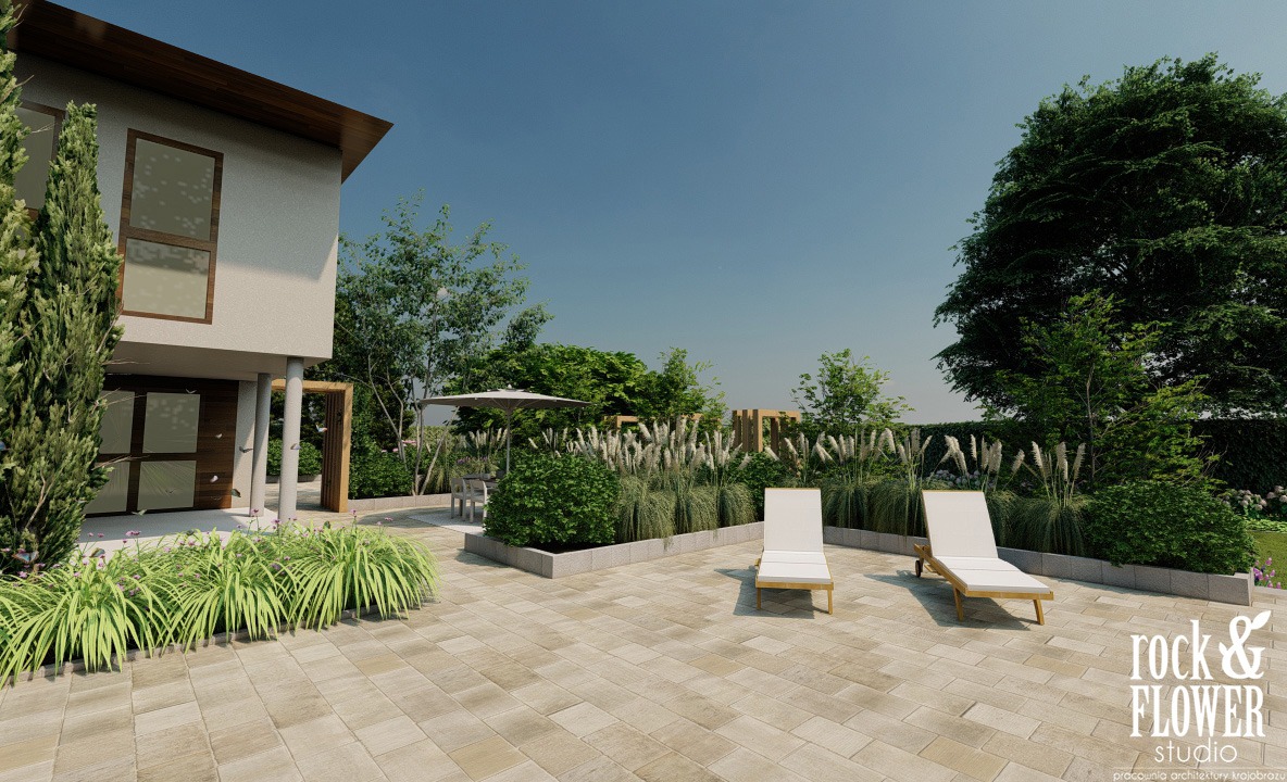 projekt klasycznego ogrodu w Koninie