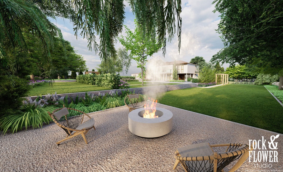 projekt klasycznego ogrodu w Koninie