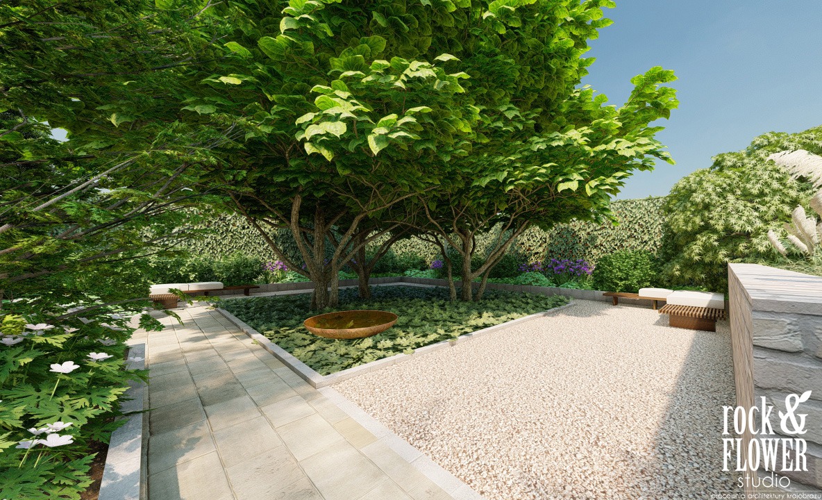 projekt klasycznego ogrodu w Koninie