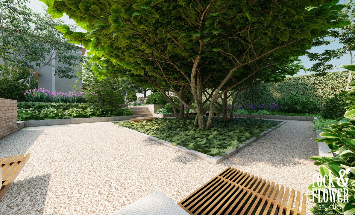 projekt klasycznego ogrodu w Koninie