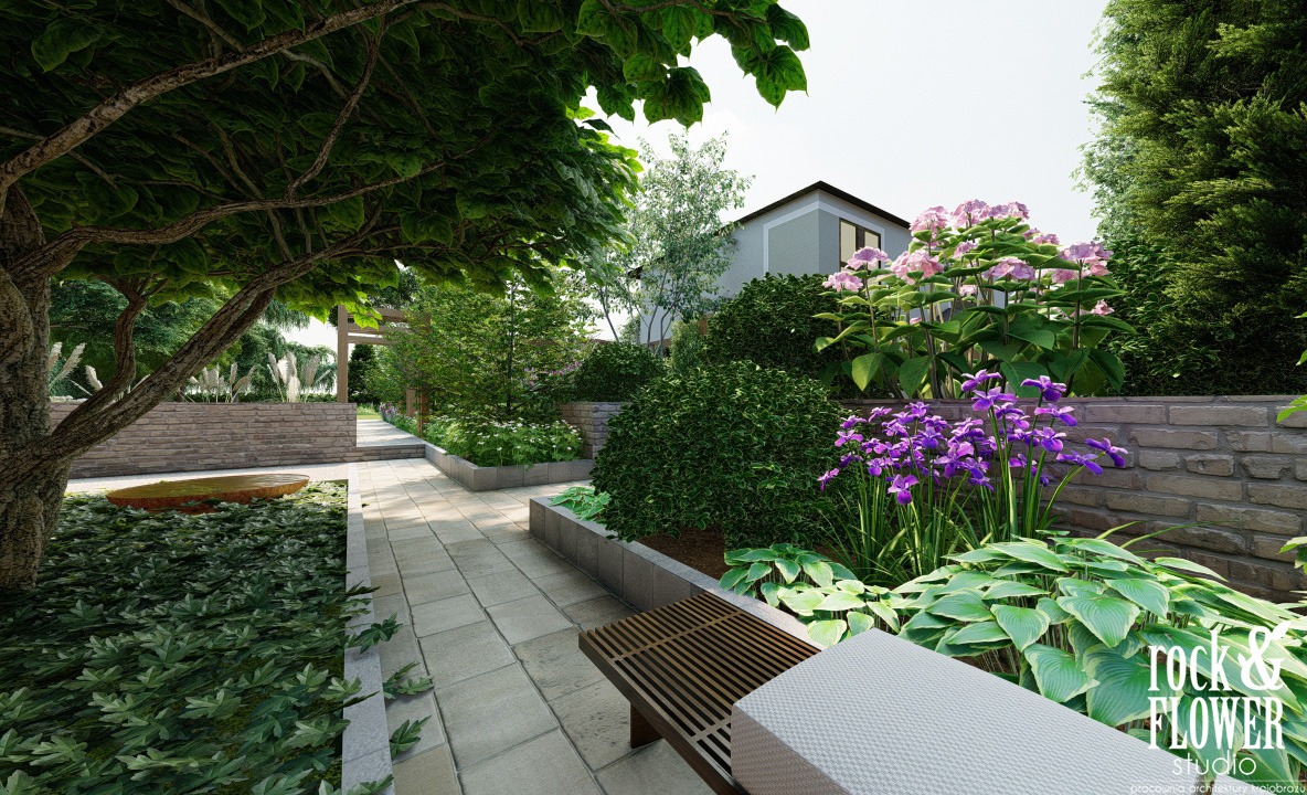 projekt klasycznego ogrodu w Koninie