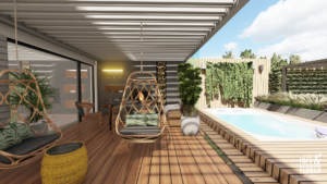 ogród do wypoczynku