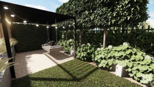 ogród do wypoczynku